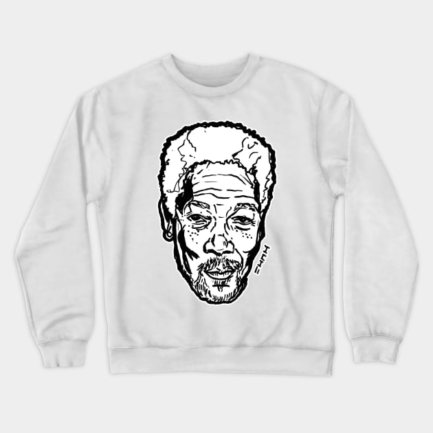 Almighty Morgan Free Tee Crewneck Sweatshirt by sketchnkustom